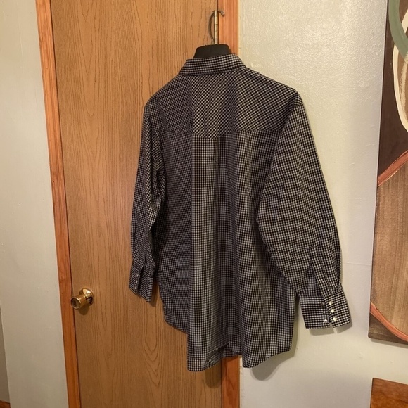 Ely Cattleman Size 2XB Multi-Color w/Checked Print Long Sleeve Pearl Snap Shirt - Picture 2 of 3